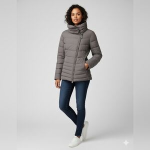 Iceberg Women's Charcoal Puffer Jacket